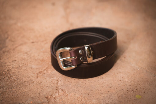 Brown leather belt