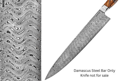 Australian Made Damascus Steel Bar - Texas Wind 3/16" Pattern