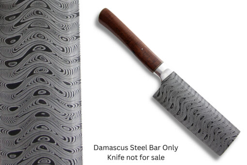 Australian Made Damascus Steel Bar - Texas Wind 1/4" Pattern