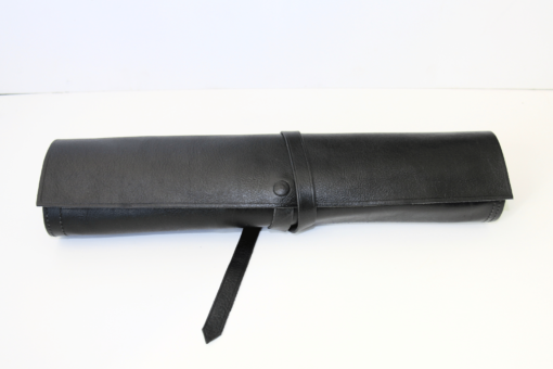 Australian Handmade Leather Chef's Knife Roll - Black - Image 6